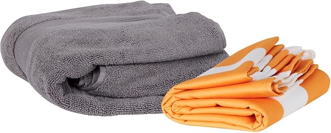 Dock & Bay Beach Towel - Quick Dry, Sand Free - Compact, Lightweight - 100% Recycled - Includes Bag - Cabana - Ipanema Orange - Extra Large (200x90cm, 78x35) - Image 8
