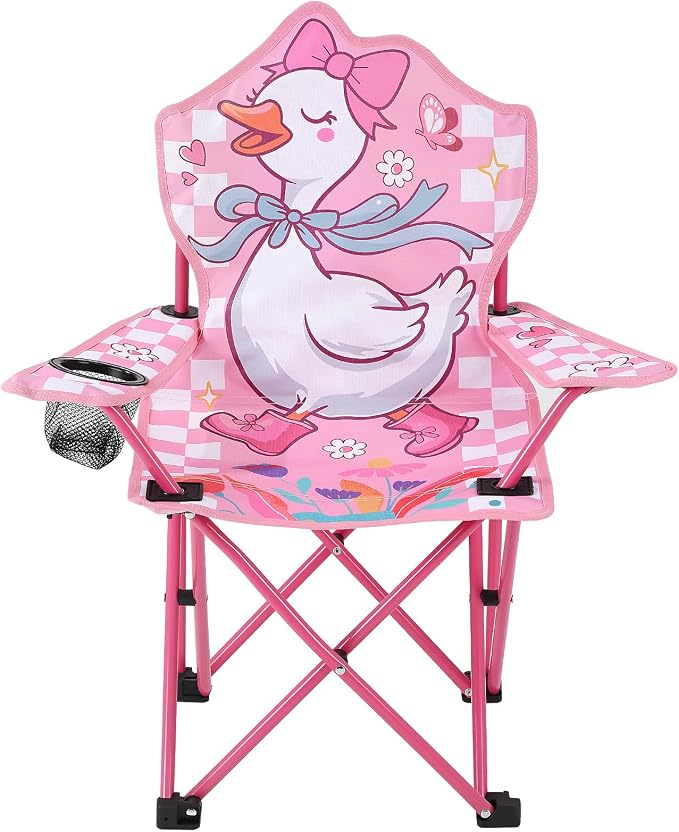 KABOER Kids Outdoor Folding Camping Chair with Cup Holder Carrying Bag | Portable Camping Chair for Beach Picnic Camping Travel Lawn Ages 3-10 by KABOER