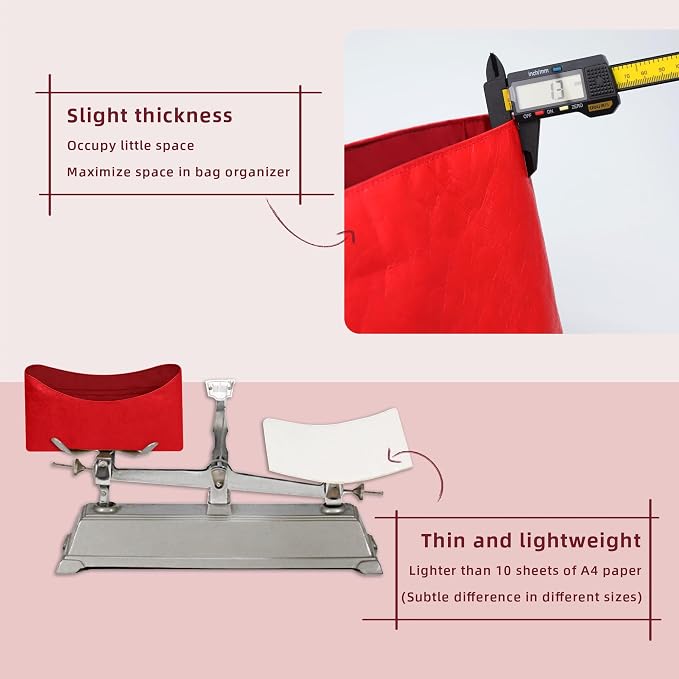 Lightweight Bag Insert, Waterproof Surface and Silky Satin Interior, Fits Geyard Bohème Hobo (Red, With Zipper and Bottle Holder) | Bottle Holder and Side Zip, Smooth Satin Interior, Easy-Care Outer Surface, Multiple Color Options, Structured Yet Flexible - Image 4