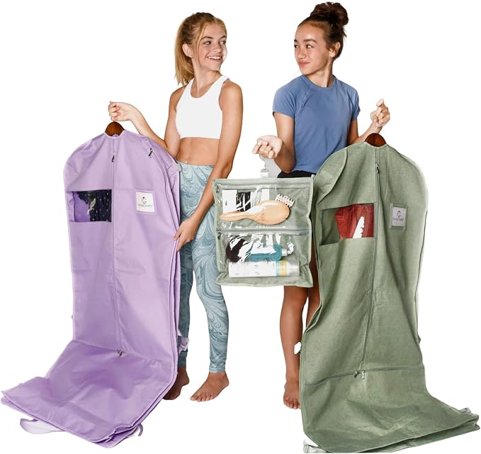 Premium Waterproof Hanging Garment Bag - 52 inch Clothes Bag with Gusset, 4 Pockets, Accessory Pouch & Side Zip for Dance Costumes, Skating, Theatre, Beauty Pageants, Cheer & More. - Image 7