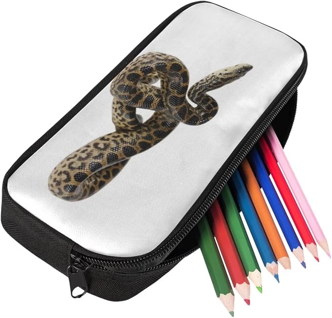 Kids Novelty Animal Backpack and Lunch Box for Boys Girls Student Lightweight 17 Inch School Snake Anaconda Backpack with Lunch Bag Pencil Case Kids Comfy Padded Black Large Bookbag - Image 5