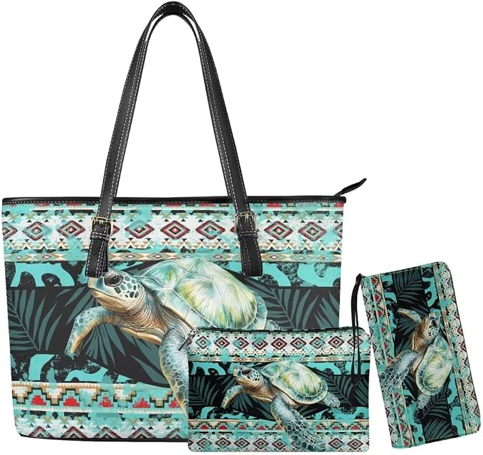 Women Purse Handbags Wallet Sets Leather Shoulder Tote Bag for Women,Top Handle Purse with Wrist Wallet Bag by Unknown