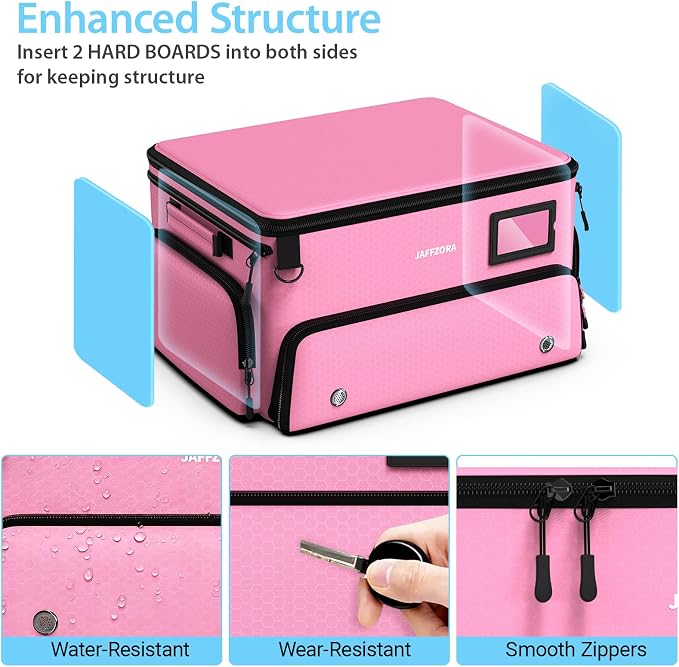 4-Layer Golf Trunk Organizer, Golfer Gifts for Women with Separate Ventilated Compartment for 2 Pairs Shoes, Waterproof Car Golf Locker Storage Bag for Golf Gear and Accessories,Pink - Image 3