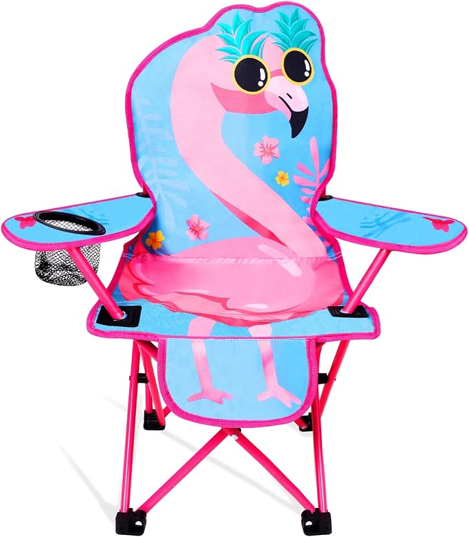 KABOER Kids Outdoor Folding Camping Chair with Cup Holder Carrying Bag | Portable Camping Chair for Beach Picnic Camping Travel Lawn Ages 3-10 by KABOER