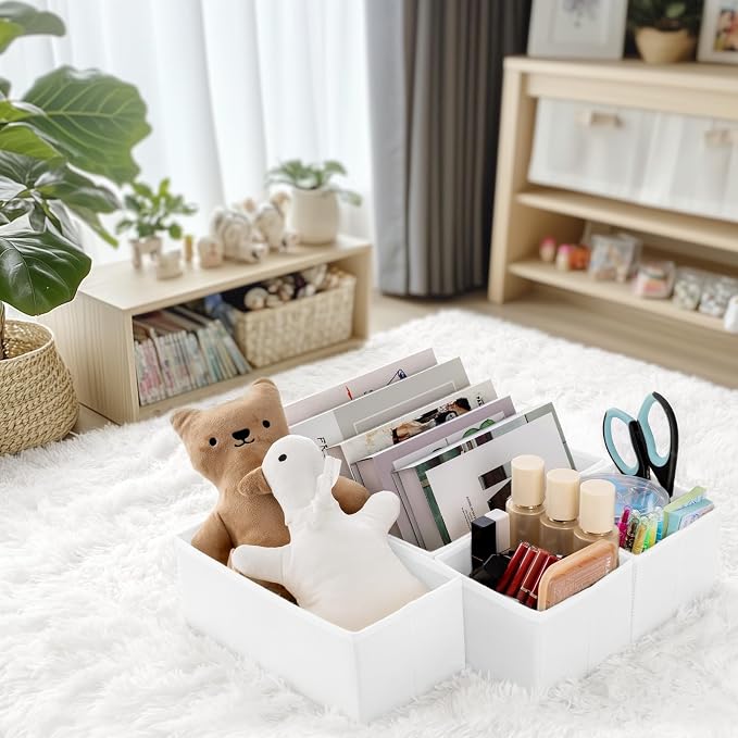 Criusia Drawer Organizer Clothes, 10 Pack Dresser Organizer for Baby Clothes, Underwear, Sock- Foldable Closet Organization and Storage Dividers Bins for Nursery, Bedroom (White) - Image 9