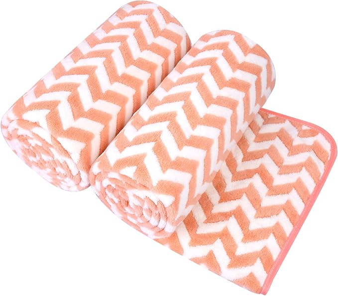 JML Microfiber Bath Towels, Bath Towel 2 Pack(30" x 60"), Oversized, Soft, Super Absorbent and Fast Drying, Multipurpose Use for Sports, Fitness, Yoga, Chevron Red by JML