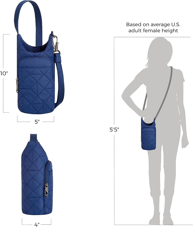 Travelon Anti-Theft Boho Insulated Water Bottle Tote - Image 4