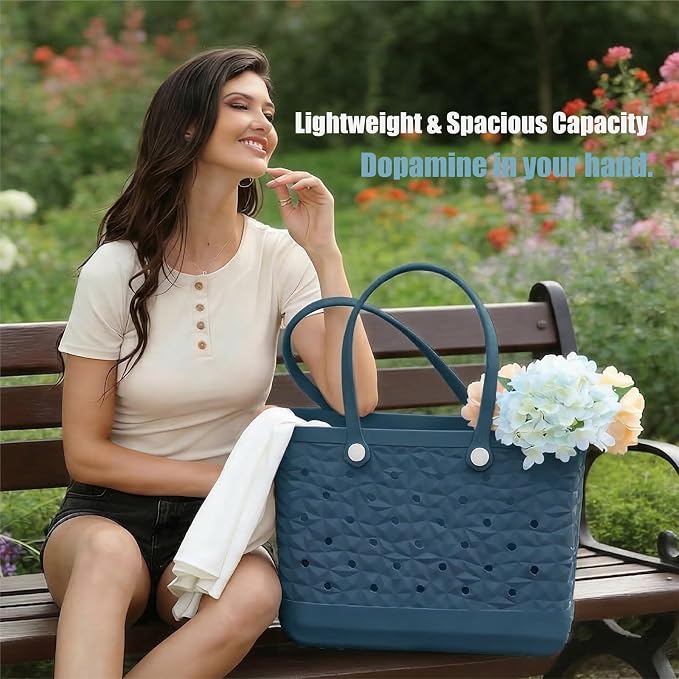 Rubber Beach Tote Bag Waterproof Tip-Proof Outdoor Tote Bag for the Beach Boat Pool Sports - Image 6