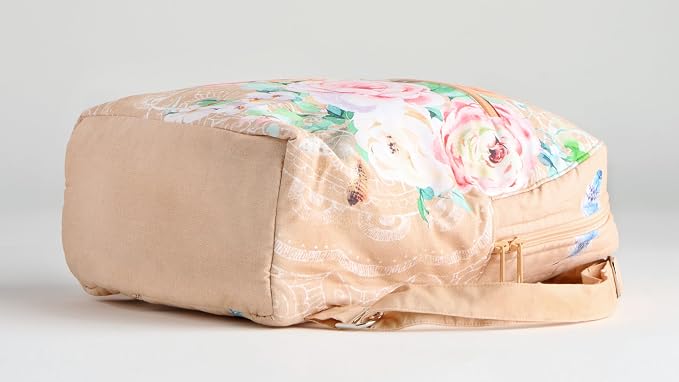 Maison d' Hermine Backpack for Women Men Cotton Shoulder Multipurpose Rucksack with Small Pouch Lightweight Multi Pocket Bag for Travel Work Beach Perfect for Spring Summer (Ibiza - Wheat) - Image 9