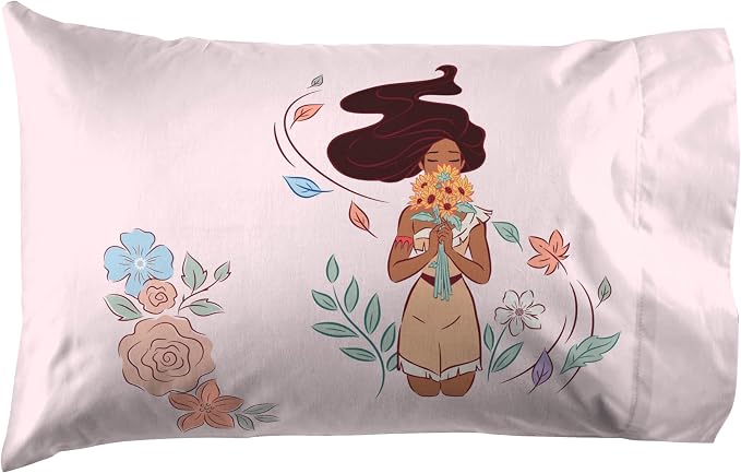 Jay Franco Kids Sheet Set with Fitted, Flat Sheets & Pillow Cover - Ultra-Soft Bedding with Pillowcase for Room Decor, White – Disney Princess, 4 Piece Full - Image 3
