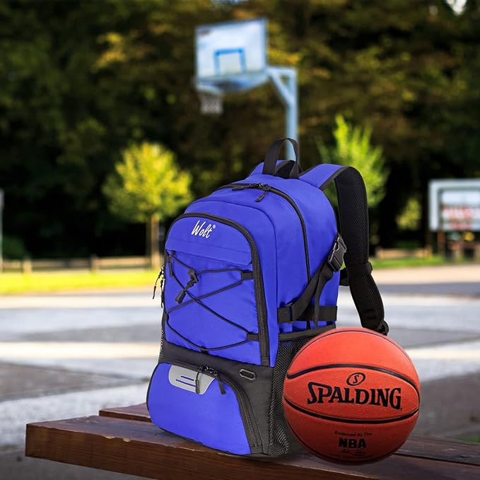 WOLT Basketball Backpack Large Sports Bag with Separate Ball Holder & Shoes Compartment, Best for Basketball, Soccer,Gym - Image 6