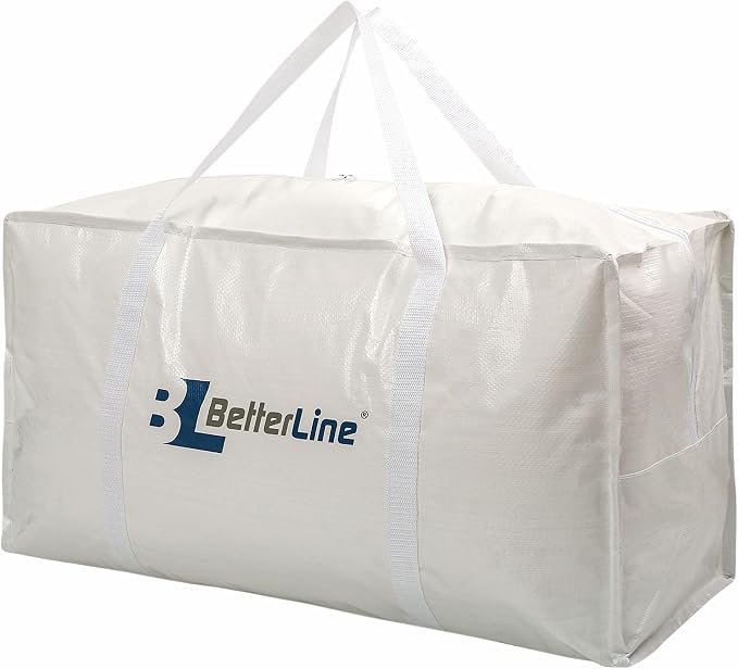 Heavy Duty Moving and Storage Bag - 29"x13"x15" Inches Tote with Reinforced Handles - Holds up to 65 lbs. - Tear and Water Resistant - Multi-Purpose and Foldable Double Zipper Polypropylene Bag - Image 9