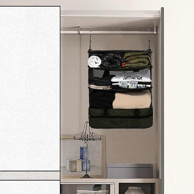 TABITORA Portable Hanging Travel Shelves Bag Packing Cube Organizer Suitcase Storage Large Capacity - Image 6