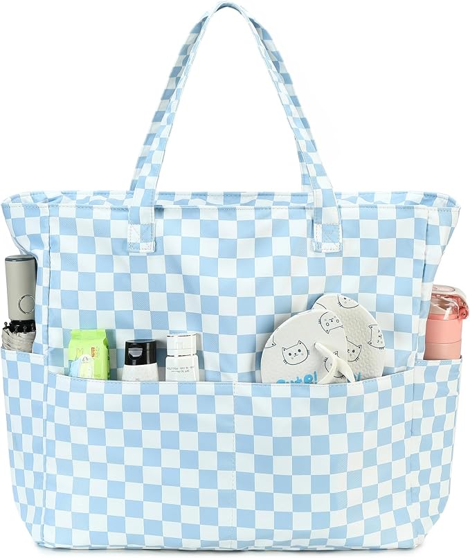 Bluboon Waterproof Beach Tote Pool Bags for Women Ladies Extra Large Carry On Bag With Wet Compartment for Weekender Travel by BLUBOON