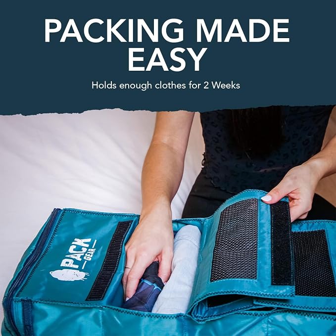 Pack Gear Hanging Luggage Organizer - Our Carry On Closet Insert Fits Any Carry-On - Our Hanging Luggage Organizer Uses Velcro to Allow Quick Access to your Clothes (Solid Black) - Image 8