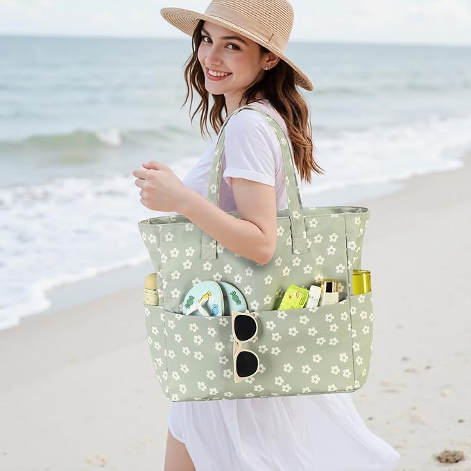 Bluboon Waterproof Beach Tote Pool Bags for Women Ladies Extra Large Carry On Bag With Wet Compartment for Weekender Travel - Image 8