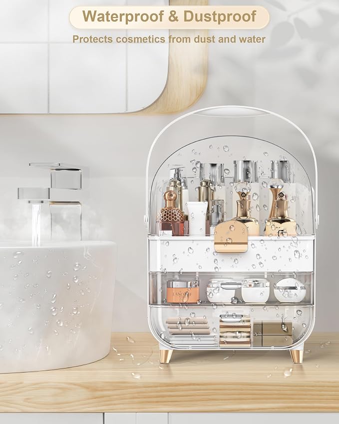 Anylady Makeup Organizer Countertop, Skincare Holder Bathroom Counter Organizer, Storage Box Cosmetic Display Cases, Teen Girl Gifts Make up Organizers for Vanity, Dresser - Image 6