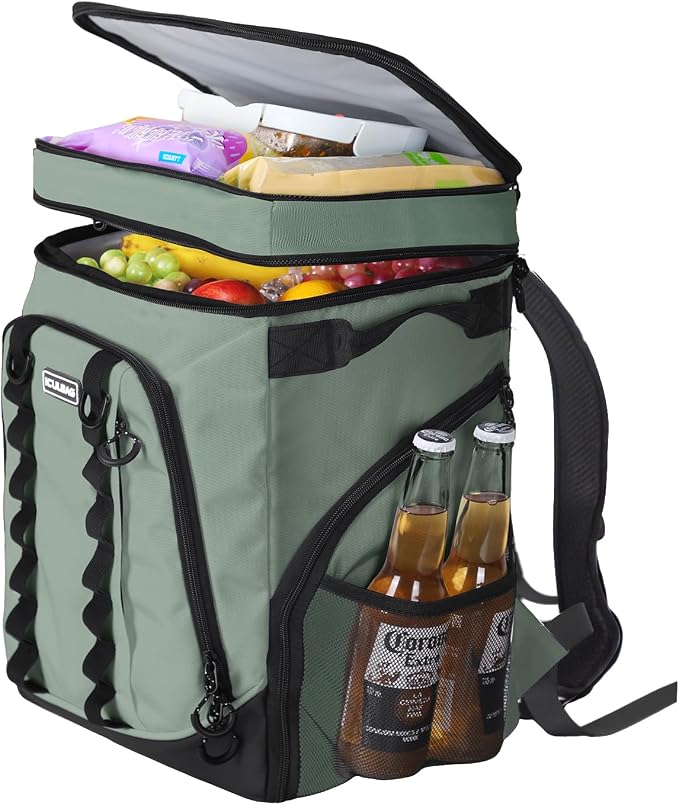 Beach Cooler Backpack for Men 36cans Insulated Backpack Cooler Lunch Bag for Women Camping Hiking Picnic Travel for 18 Hours Cooling 30L by iculbag
