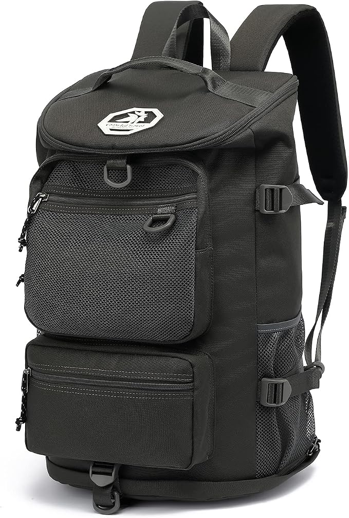 Kalesi Gym Duffle Bag Backpack 4-Way Waterproof with Shoes Compartment for travel Sport Hiking laptop (gray) by Kalesi