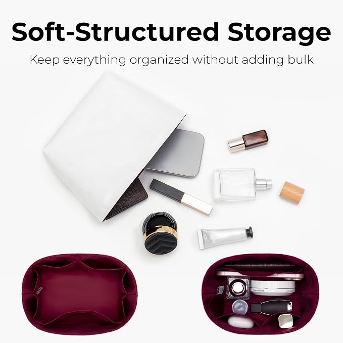 Purse Organizer Insert Compatible with LV All In BB | Handcrafted DuPont™ Tyvek®, Precision 1:1 Custom Fit, Prunoir, Lightweight, Keep Bag Clean & Protected for Travel & Commute - Image 9