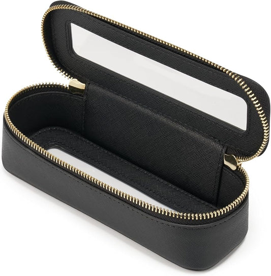 Popvibe Makeup Brush Travel Case Slim Makeup Bag for Women Clear Cosmetic Bag Cute Makeup Case Black Toiletry Bag for Traveling Transparent Car Makeup Bag Aesthetic Makeup Brush Bag by POPVIBE