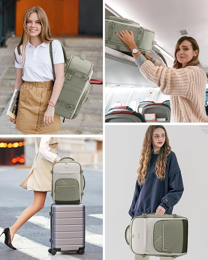LOVEVOOK Travel Backpack for Women,40L Carry On Backpack for Airplanes,17.3 Inch Laptop Personal Item Travel Bag - Image 6