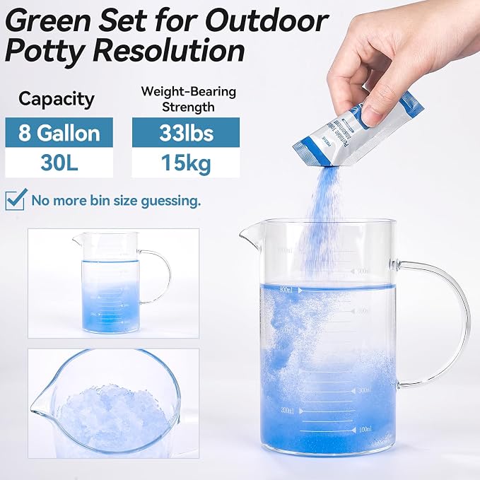 Poesie Poo Absorbent Gel Powder for Portable Toilet Camping Hiking Outdoor Portable Potty Resolution - Image 5