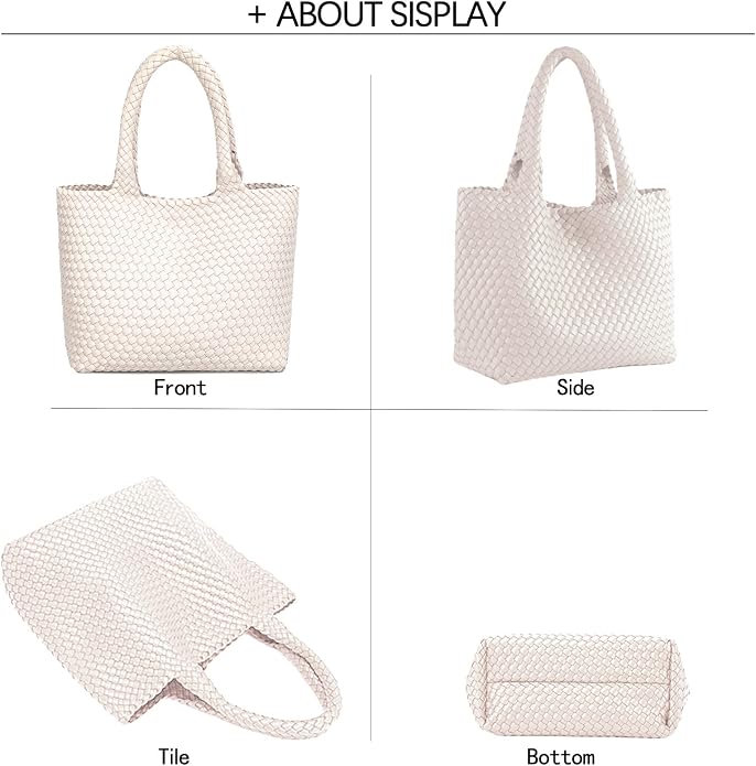 JINMANXUE Fashion Woven Bag Shopper Bag Travel Handbags and Purses Women Tote Bag Large Capacity Shoulder Bags - Image 7