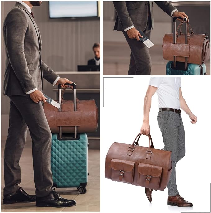 seyfocnia Convertible Travel Garment Bag,Carry on Garment Duffel Bag for Men Women - 2 in 1 Hanging Suitcase Suit Business Travel Bag - Image 7