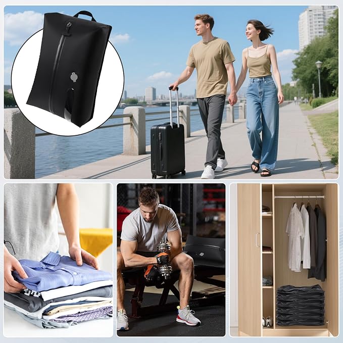 Travel vacuum bags with Pump, Reusable Waterproof Durable Tear-Resistant Luggage Compression Bags (1bag+1pump Set), Suitable for Luggage and Suitcase - Image 6