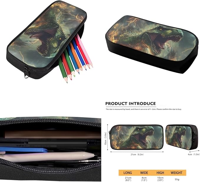 Dinosaur Backpack for Boys 6-12 Kids Backpack with Lunch Box Zipper Pencil Pouch Portable Student Backpacks for Teenagers Elementary Preschool Kindergarten Primary School - Image 5