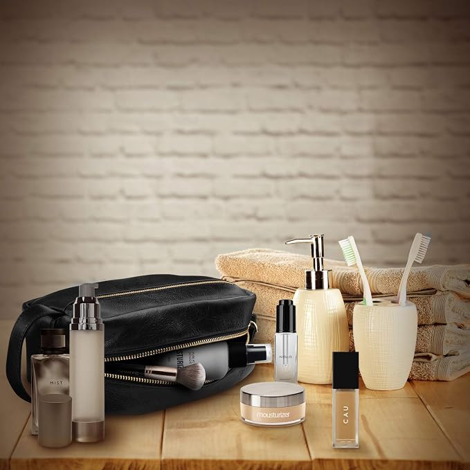 Londo Genuine Leather Travel Toiletry Bag – Makeup, Shaving Organizer, Dopp Kit for Men & Women, Durable & Stylish Travel Accessory - Image 7