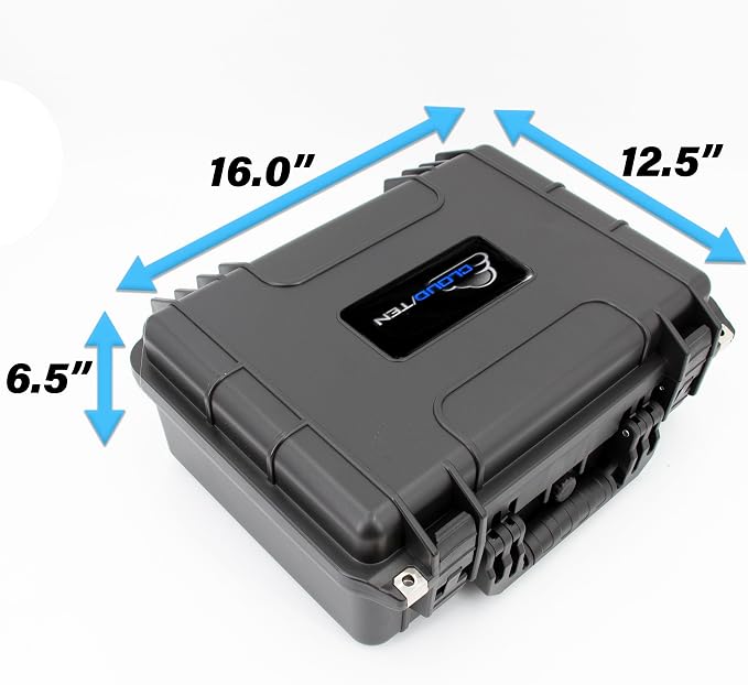 CLOUD/TEN 16 Inch Airtight Carry Case with Impact Absorbing Protective Customizable Foam - Image 3