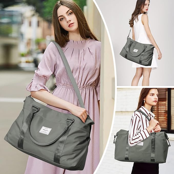 Travel Duffel Bag, Carry On Overnight Weekender Bags for Women | Travel Bag with Wet Pocket & Trolley Sleeve, For Spirit Airlines 18x14x8 Personal Item Bag - Image 8