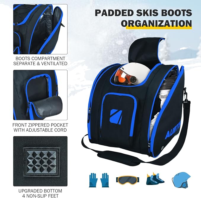 AUMTISC Padded Ski and Boots Bag Combo for Air Travel Flying, Skis Bags Adjustable Length for Skis Up to 200cm and Boots Up to Size 13 - Image 5