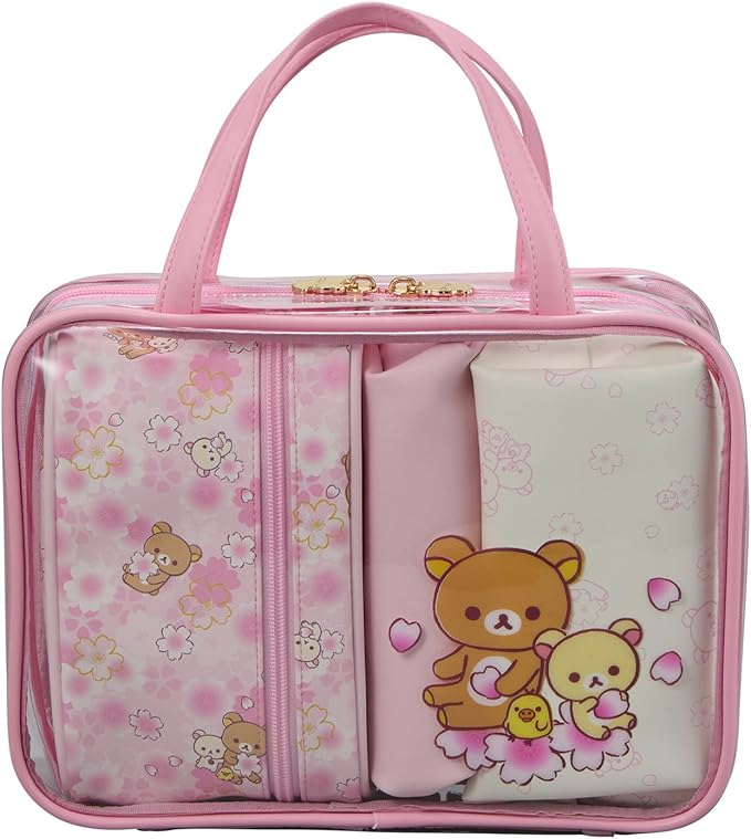 Siffler(シフレ) Women's Rilakkuma Travel Pouch Set, RK46. Pink Cherry Blossom, One Size - Image 2