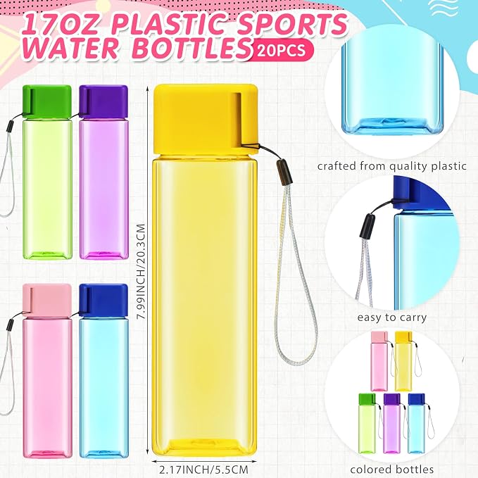 60 Pcs Bulk Backpacks Water Bottle Pencil Pouch Supplies, Backpack Donate Set, Lightweight Book Bags for Outdoor Travel(Square Bottle, Black) - Image 4