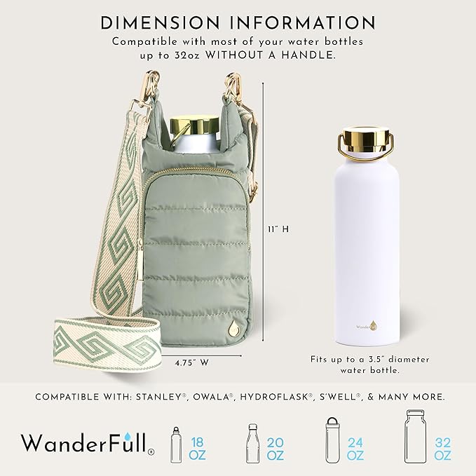 WanderFull Original HydroBag Crossbody Water Bottle Holder with Phone Pocket, Fits Water Bottles up to 32 oz - Image 6