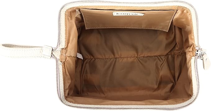 KomalC Premium Buffalo Leather Toiletry Bag for Men & Women With Water resistant Lining, Grooming Travel Pouch, Unisex Wash Bag for Toiletries, Gifts for Men and Women - Image 5