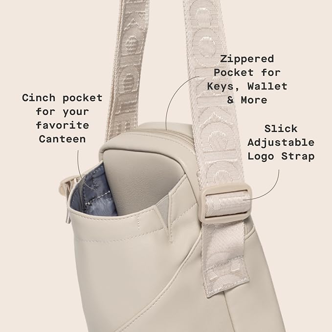 Corkcicle Cooler Sling Bag Crossbody Holder, Perfect for Holding 16 oz - 40 oz Canteen Water Bottle - Image 4