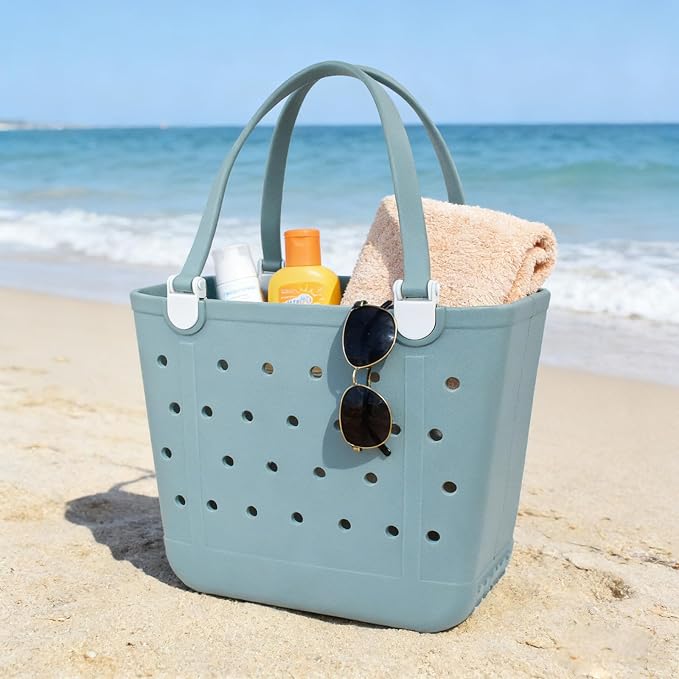 Lightweight Extra large Rubber Beach Bag Small mini Tote Bag for Gym Waterproof medium Open Handbag for Pool Sports - Image 3