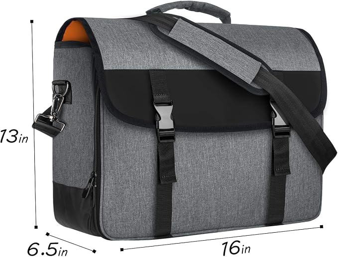 CURMIO Bartender Bag, Travel Bag for Bar Tools Set, Bartender Kits Storage with Padded Compartments for Wine Bottles, for Home Indoor Outdoor Patio Party, Gray (Bag ONLY) - Image 6