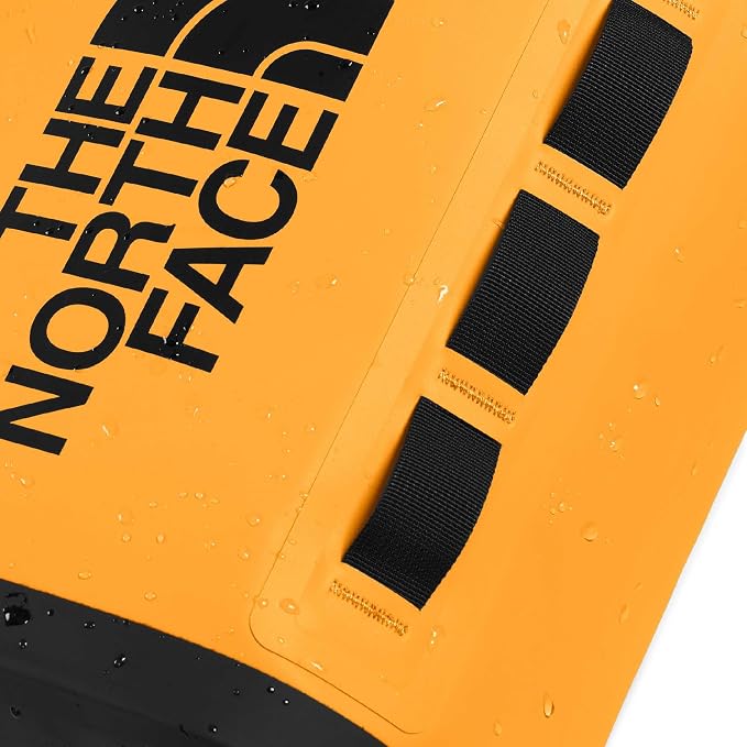 The North Face Base Camp Dry Bag - Roll-Top Waterproof Stuff Sack, Ideal for Camping Gear & Kayak Accessories, Summit Gold/TNF Black, 18 Liters | Roll-Top Waterproof Stuff Sack, Ideal for Camping Gear & Kayak Accessories - Image 4