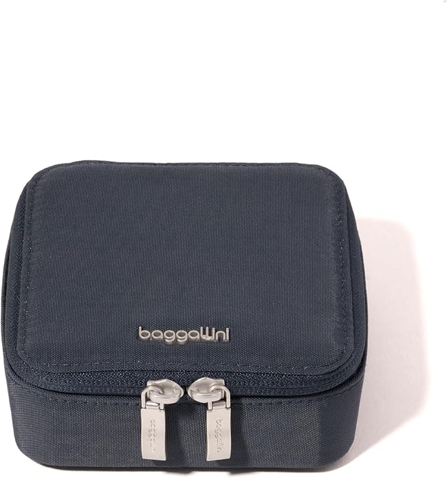 Baggallini Travel Jewelry Box - Lightweight 4.7”x4.7”x1.9” Travel Jewelry Case by baggallini