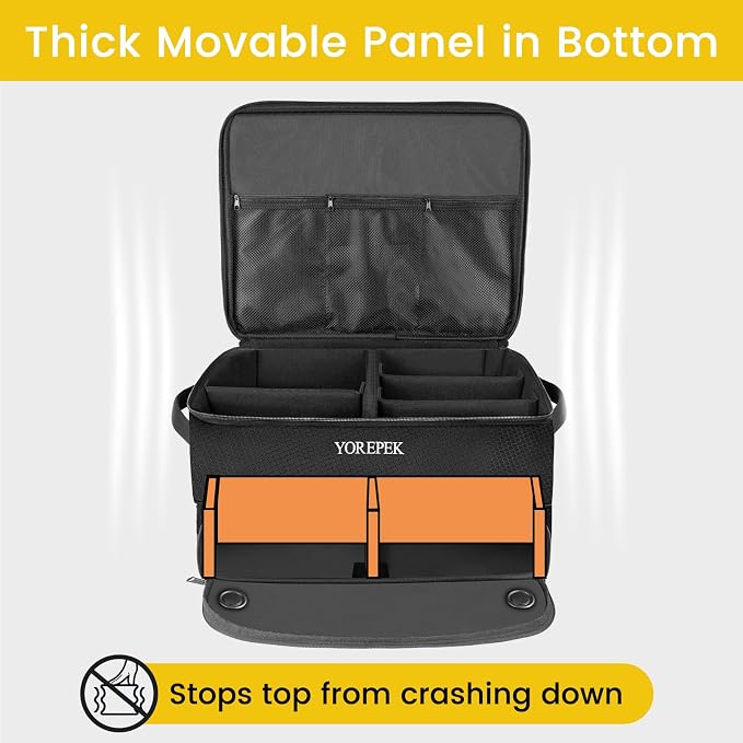 YOREPEK 2 Layer Golf Trunk Organizer, Golf Gifts for Men with Separate Ventilated Compartment for 2 Pair Shoes, Waterproof Car Trunk Locker for Balls, Tees, Clothes, Gloves, Gifts for Golfers - Image 7