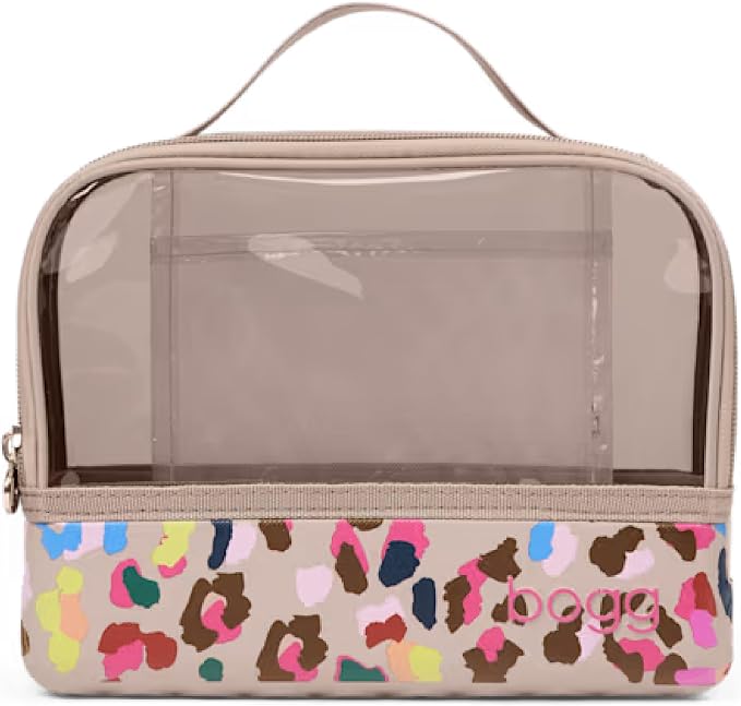 BOGG BAG Boggs n Ends Travel Organizer Pouch – 9” x 3” x 7” – Durable, Washable, Tip-proof – Compact Cosmetics Case (Neon Jungle) by BoggBag