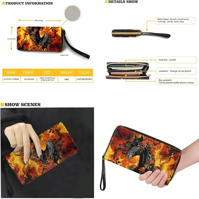 Women Purse Handbags Wallet Sets Leather Shoulder Tote Bag for Women,Top Handle Purse with Wrist Wallet Bag - Image 4