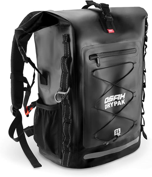 OSAH DRYPAK Waterproof Backpack Dry Bag 35L/55L/85L – Heavy Duty Roll-Top Hiking Backpack for Travel, Kayaking, Boating, Camping, Rafting and Fishing by OSAHDRYPAK