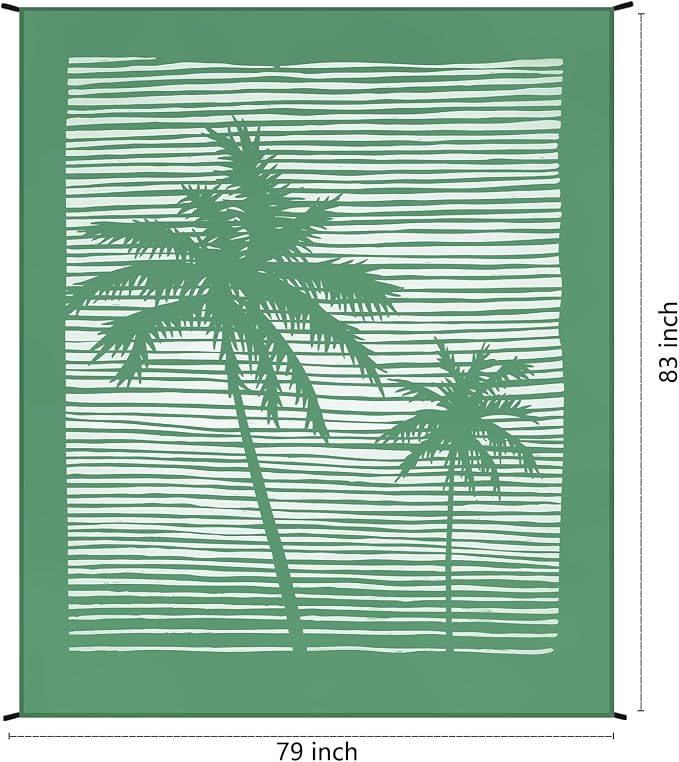 WIWIGO Beach Blanket Waterproof Sandproof Beach Mat 79" X 83"/10'x9'for 2-8 Adults Quick Drying Outdoor Picnic Mat Beach Accessories for Travel, Camping, Hiking - Image 2