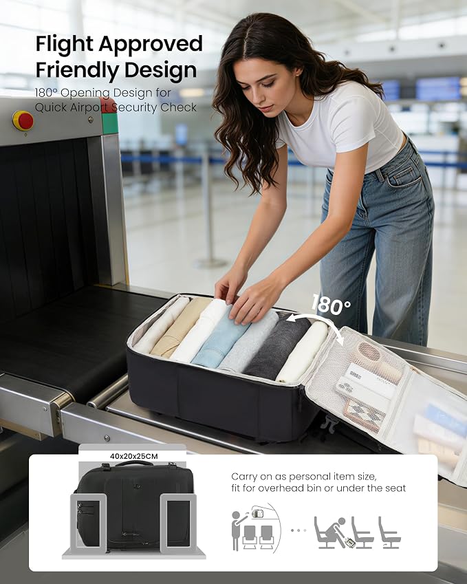 LOVEVOOK Travel Backpack for Women Men, Carry on Backpack for Traveling, Waterproof Hiking Backpack Outdoor Sports Rucksack, Casual Daypack Travel Weekender Essentials - Image 5